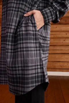 Reino&Aino naisten flanellitunika - grey check - 6