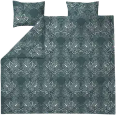 Finlayson satiini-tencel pussilakansetti tupla Viktoria 240X210+2x50X60 petrooli - 1