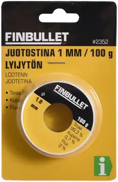 Finbullet juotostina lyijytön 1 mm 100 g - 2