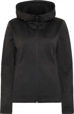 Didriksons naisten hupullinen fleecetakki Anneli - BLACK - 1