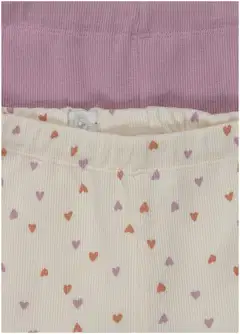 Ciraf vauvojen ribbileggingsit Sydän 250B263112 2-pack - Gardenia AOP & Dawn Pink - 3