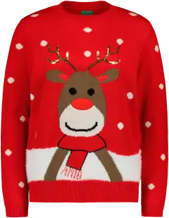 Ronald naisten jouluneule porokuviolla - RED - 1