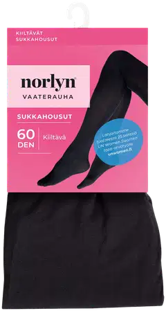 Norlyn naisten sukkahousut Shiny 60den - Black - 1