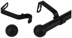 Ihanin verhotanko Elise mattamusta 120-210cm 16/19mm - 2