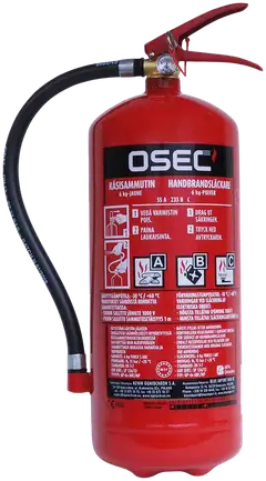 Osec jauhesammutin 6 kg 55A/233B/C - 1