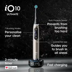 Oral-B iO10 -Sähköhammasharja Lunar Gold, lataava matkakotelo - 8