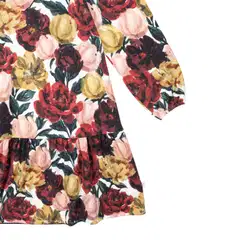 Maia family naisten mekko Laura Bloomy 206259 - tummanpunainen - 2