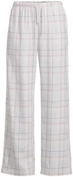 Actuelle naisten flanelliyöhousut 212A382609 - Beige check - 2