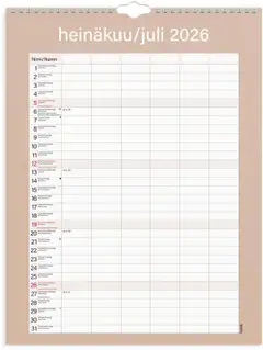 Burde Perhekalenteri 2026 Kätevä - 4