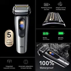 Braun NEVO parranajokone NEVO11000C hopea - 8