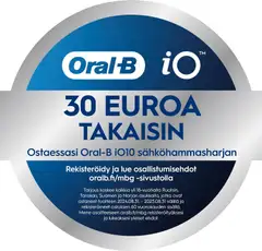 Oral-B iO 10 Stardust White -sähköhammasharja, 1 vaihtoharja, 1 lataava matkakotelo, Designed by Braun - 11