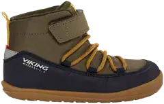 Viking lasten vedenpitävä paljasjalkakenkä välikauteen Birch Barefoot Mid - Navy/Olive - 1