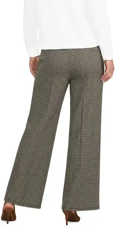 London Fog naisten jacquard-housut leveä lahje 222L263310 - brown aop - 3