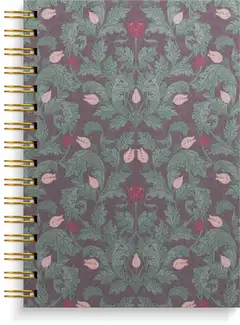 Notebook A5 burgundy flowers - 1