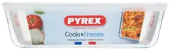 Pyrex Cook & Freeze kannellinen lasivuoka 22x17cm - 2