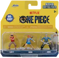 Jada One Piece metalliset (die-cast) keräilyhahmot, 4 cm, 3 kpl/pkt - 5