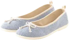 TEX naisten raitaballerinat I274712 - BLUE 2 - 1