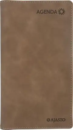 Ajasto taskukalenteri Agenda horizontal, ruskea - 1