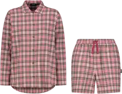 Reino&Aino naisten flanellipyjama Aino - pink check - 1
