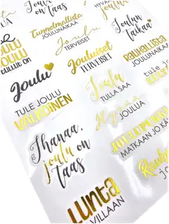 J.K. Primeco washitarra-arkki Joulutekstit musta/kulta - 2