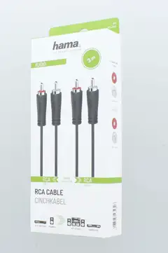 Hama Audiojohto, 2 x RCA uros - 2 x RCA uros, 3,0 m - 2