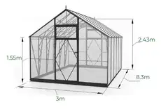 Ecoslider kasvihuone Lux 3.0 X 8.3 - 4