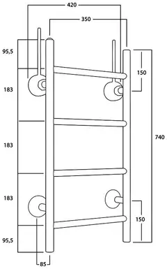 Rej Kuivausteline Tango Rej Bth 35744 Yläkytkentä - 2