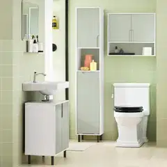 SoBuy kylpyhuonekaappi vihreä BZR137-GR - 2