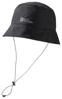 Jack Wolfskin hattu Rain Bucket Hat - BLACK - 1