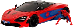 Jada - Marvel Spider-Man McLaren 720S 1:24, 19 cm auto ja Spider-Man hahmo, die-cast - 2