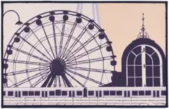 Vallila kynnysmatto Helsinki 50x80 cm beigeblue - 1