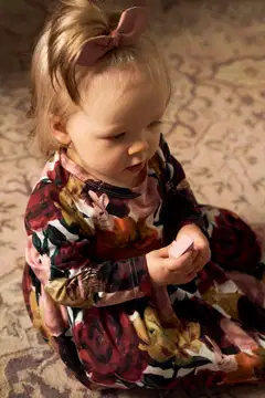 Maia family lasten mekko Bloomy 206085 - tummanpunainen - 4