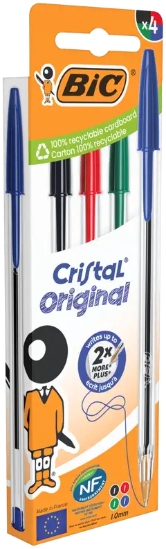 Bic kuulakynä Cristal Medium värilajitelma 4 kpl - 2