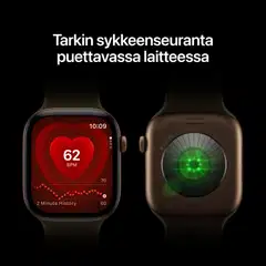 Apple Watch Series 12 GPS 46 mm:n tähtiharmaa alumiinikuori ja laivastonsininen urheiluranneke - S/M - MJEH4QN/A - 4