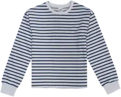 House lasten collegepusero 23TH102614 - White/blue stripes - 1