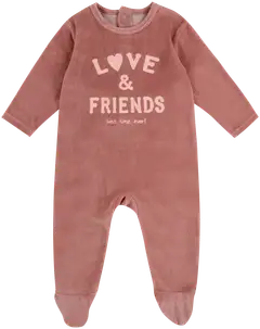 TEX BABY vauvojen velourpyjama Love & Friends - PINK DARK - 1