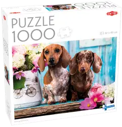 Tactic Palapeli Puzzle Lovers Dashing Daschunds 1000 palaa - 1