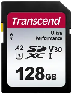 Transcend muistikortti 340S 128GB U3 SDXC R160 W90 MB/s - 1