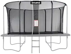 Trampoliinin turvaverkko stratos suorakaide trampoliini 277x477 cm premium black line - 1