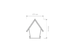 Lintulauta, vaalean harmaa, 27x40x31 cm - 3