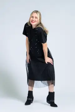 London Fog naisten pliseehame 221L402515 - Jet Black - 3
