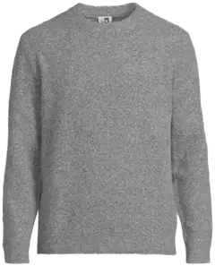 WKLY. miesten pehmeäpintainen neulepusero O-pääntiellä 195W362670 - grey melange - 2