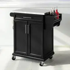 SoBuy keittiösaareke musta FKW110-SCH - 2