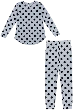 Actuelle naisten pyjama 212A382514 - Grey aop - 1