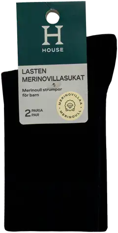 House lasten merinovillasukat 234H362508 2-pack - BLACK - 2