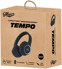 Macs Bluetooth sankakuulokkeet Tempo musta - 2