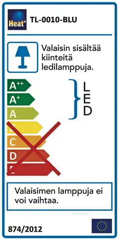 Heat LED-pöytävalaisin Flex sininen - 2