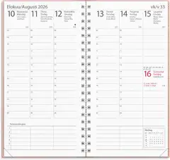 Burde Kalenteri 2026 Interplano roosa keinonahka - 2