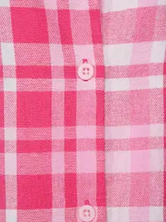 Actuelle naisten flanellipyjama 212A382616 - Pink check - 6