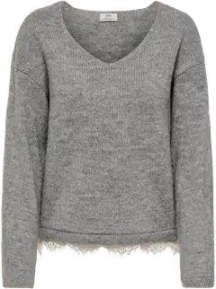 JDY naisten neule Jdystephanie - Light Grey Melange - 1